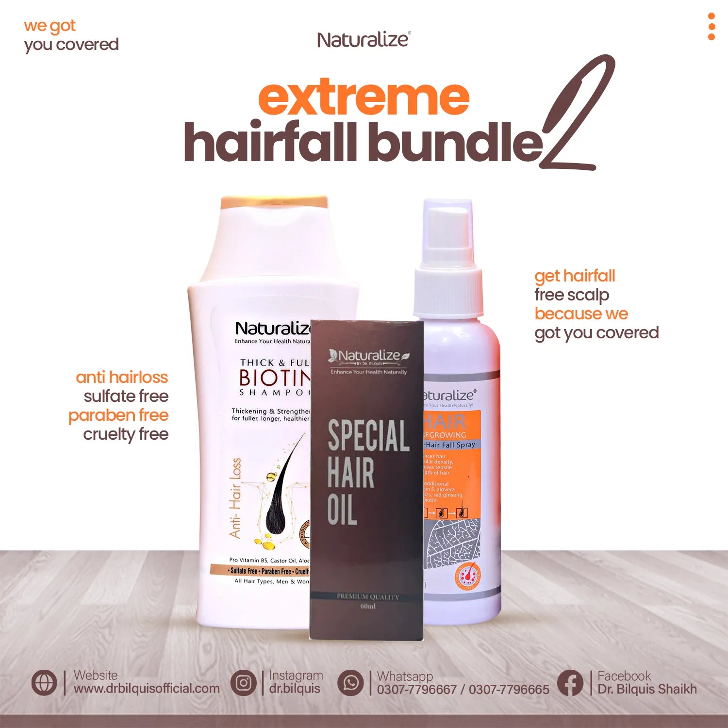 EXTREME HAIR FALL TREATMENT PACKAGE 2